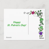 Carte postale Shamrock de la Saint-Patrick (Dos)