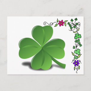 Carte postale Shamrock de la Saint-Patrick