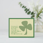 Carte postale Shamrock de la Saint-Patrick (Debout devant)
