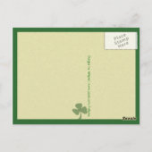 Carte postale Shamrock de la Saint-Patrick (Dos)