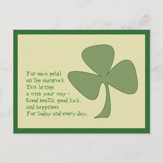Carte postale Shamrock de la Saint-Patrick (Devant)