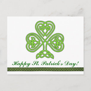 Carte postale Shamrock de la Saint-Patrick