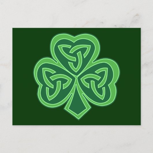 Carte Postale Shamrock de noeud celtique (Devant)