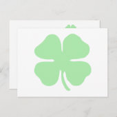 Carte Postale shamrock de trèfle vert clair 4 feuilles.png (Devant / Derrière)