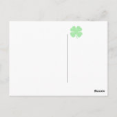 Carte Postale shamrock de trèfle vert clair 4 feuilles.png (Dos)