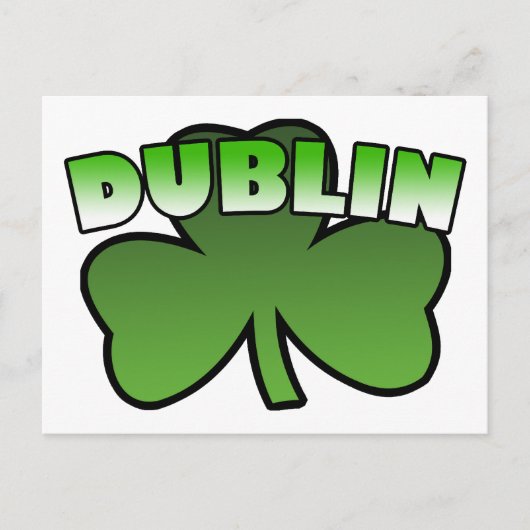 Carte postale Shamrock Dublin (Devant)