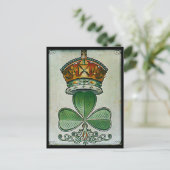 Carte postale Shamrock et couronne. (Debout devant)