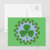 Carte Postale Shamrock et réseau (Devant / Derrière)