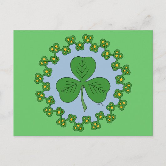 Carte Postale Shamrock et réseau (Devant)