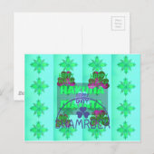 Carte Postale Shamrock festif captivant la florale de St. Patric (Devant / Derrière)