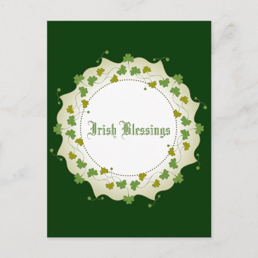 Carte Postale Shamrock Garland (Devant)