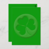 Carte postale Shamrock gravée (Devant / Derrière)
