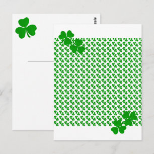 Carte Postale shamrock irlandais