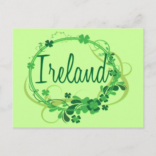 Carte Postale Shamrock irlandais (Devant)