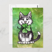 Carte Postale Shamrock Kitty (Devant / Derrière)