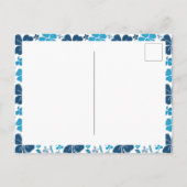 Carte Postale Shamrock Motif de trèfle bleu Saint Patrick`s Day (Dos)