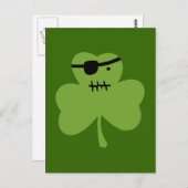 Carte Postale Shamrock pirate (Devant / Derrière)