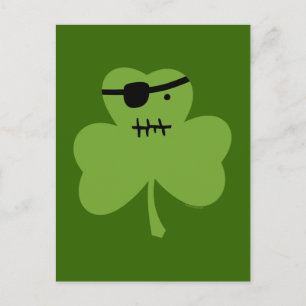 Carte Postale Shamrock pirate