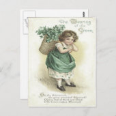 Carte Postale Shamrock Portant La Verte Victorienne (Devant / Derrière)