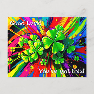 Carte Postale [Shamrock Splash] Éclaboussure de peinture arc-en-