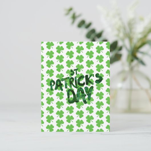 Carte postale Shamrock St. Patrick's Day (Debout devant)