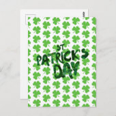 Carte postale Shamrock St. Patrick's Day (Devant / Derrière)