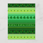 Carte Postale Shamrock vert | Saint-Patricks Day (Devant)