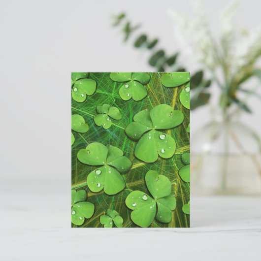 Carte Postale Shamrock vert St Patrick iPhone 5 Coque-Mate (Debout devant)