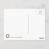 Carte postale Shamrock verte et blanche (Dos)