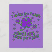 Carte Postale Shamrock violet St. Patrick's Day Design (Devant)