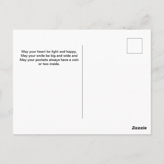 Carte Postale Shamrocks de la Saint Patrick et Pot d'or (Dos)