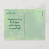 Carte Postale Shamrocks et bière St. Patrick's Day Invitation (Dos)