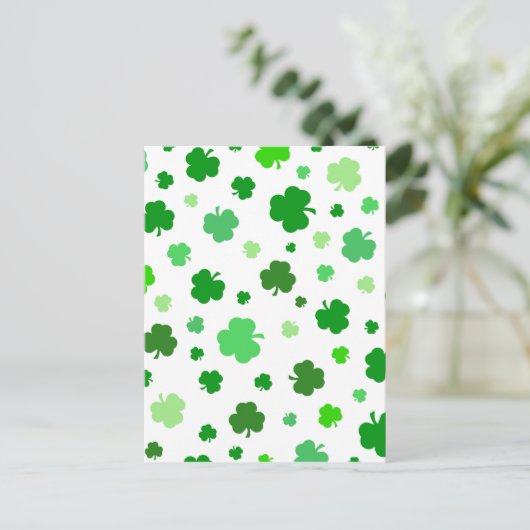 Carte Postale Shamrocks irlandais verts (Debout devant)