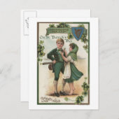 Carte Postale Shamrocks pour la chance (Devant / Derrière)