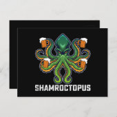 Carte Postale Shamroctopus Octopus Lover St Patrick's Day (Devant / Derrière)