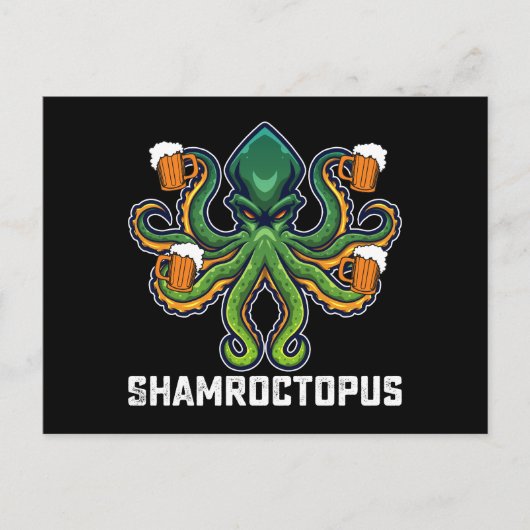 Carte Postale Shamroctopus Octopus Lover St Patrick's Day (Devant)