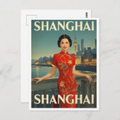 Carte Postale Shanghai Cheongsam (Devant / Derrière)