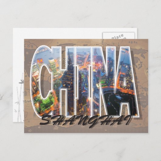 Carte postale Shanghai, Chine (Devant / Derrière)