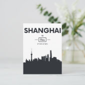 Carte Postale Shanghai, Chine | Coordonnées de la ville (Debout devant)