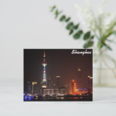 Carte Postale Shanghai, Chine skyline la nuit (Debout devant)