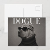 Carte Postale Shar Pei Luxe Éditorial de Mode (Devant / Derrière)