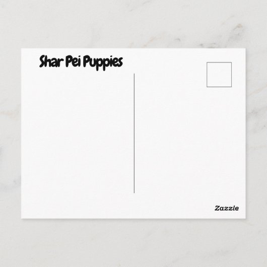 Carte Postale Shar Pei Puppies (Dos)