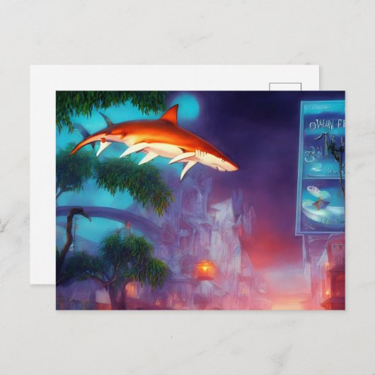 Carte Postale Shark in the Sky Postcard (Devant / Derrière)