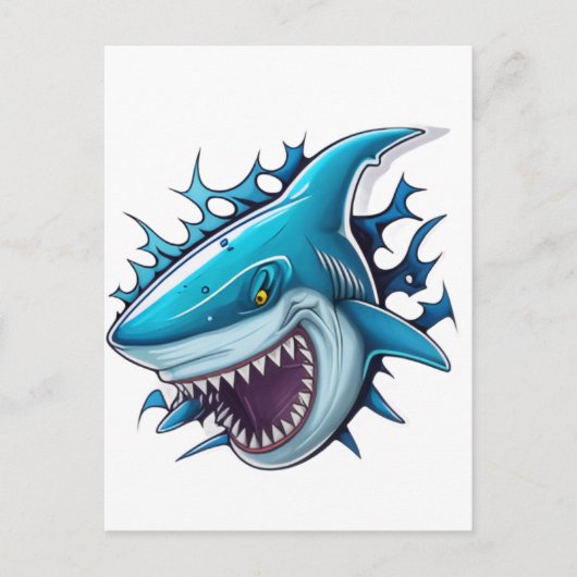 Carte Postale Shark logo T-Shirt (Devant)