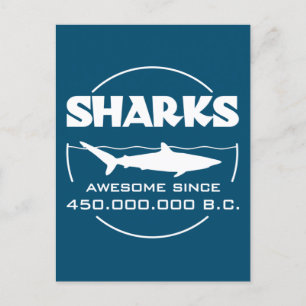 Carte Postale Sharks Awesome Depuis 450.000.000 B.C.