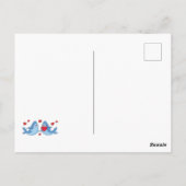 Carte Postale Sharks mignonette Enfants Saint Valentin Amitié (Dos)