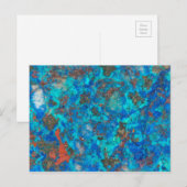 Carte Postale Shattuckite à motif bleu (Devant / Derrière)