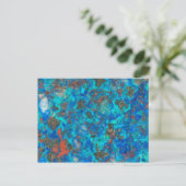 Carte Postale Shattuckite à motif bleu (Debout devant)