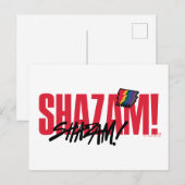 Carte Postale SHAZAM ! La Fureur des Dieux | Logo Éclairs Arc-en (Devant / Derrière)
