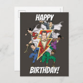Carte Postale SHAZAM ! | Shazam Family Graphic (Devant / Derrière)